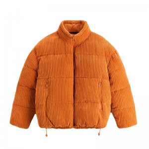 Куртка утепленная Corduroy, светло-оранжевый ZARA