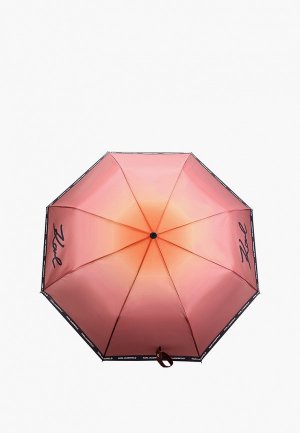Зонт складной Karl Lagerfeld. Цвет: коричневый
