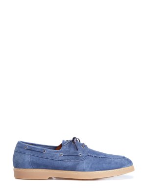 Замшевые туфли-дерби на ультралегкой подошве Blake DOUCAL'S. Цвет: синий