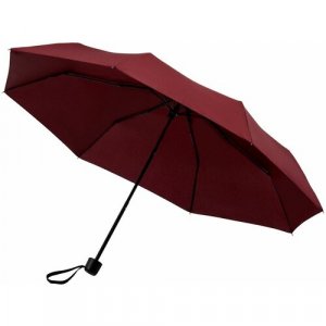 Мини-зонт , механика, 3 сложения, купол 98 см, 8 спиц, для женщин, бордовый Doppler. Цвет: бордовый