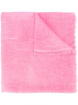 Платок с кисточками Les Copains. Цвет: розовый и фиолетовый