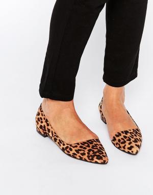 Туфли на плоской подошве с леопардовым принтом Vani Pieces. Цвет: мокка