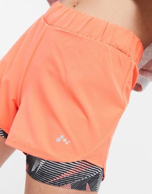 Свободные спортивные шорты огненно-кораллового цвета Judie AOP-Оранжевый Only Play