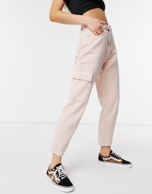 Розовые прямые джинсы от комплекта -Розовый цвет Noisy May