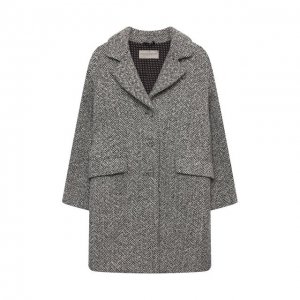 Пальто из кашемира и шерсти Ermanno Scervino. Цвет: серый