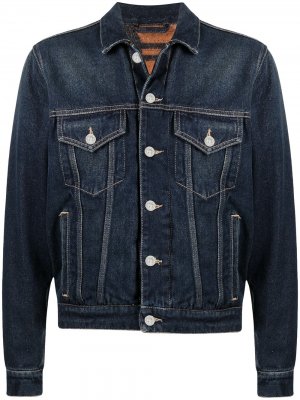 Короткая джинсовая куртка Tom Wood. Цвет: синий