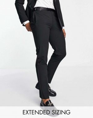 Черные узкие брюки-смокинг из ткани премиум-класса с эластичной тканью Noak