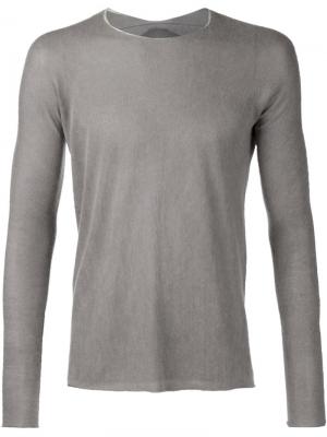 Облегающий свитер тонкой вязки Label Under Construction. Цвет: серый
