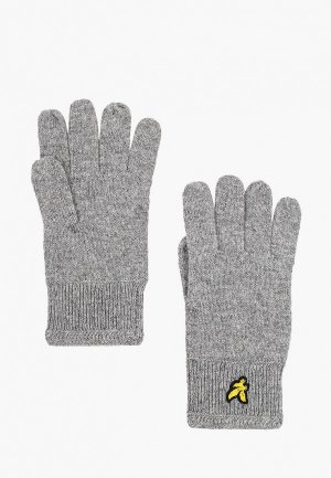 Перчатки Lyle & Scott Racked Rib Gloves. Цвет: серый
