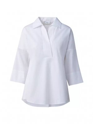 Хлопковая блузка-кимоно Elements, белый Akris Punto
