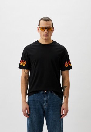 Футболка домашняя Hugo Flames T-Shirt. Цвет: черный