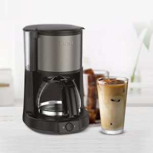 Компактная кофеварка с фильтром CM222 VIVO (0,6 л) 6 чашек 650 Вт, черный Tefal