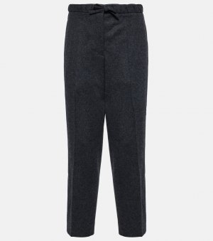 Прямые брюки из натуральной шерсти , серый Jil Sander