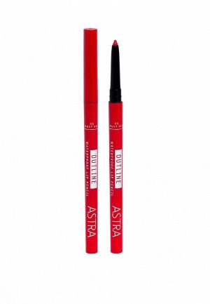 Карандаш для губ Astra Outline Waterproof Lip Pencil 05, 3,5 г. Цвет: красный