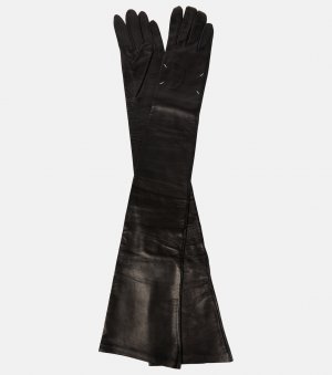 Длинные кожаные перчатки , черный Maison Margiela