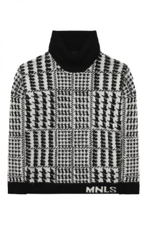 Шерстяной свитер Jakioo. Цвет: чёрно-белый
