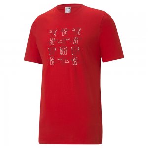 Мужская футболка Elevate Graphic Tee PUMA. Цвет: красный