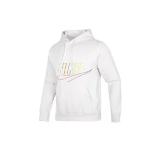 Мужской пуловер с капюшоном вышитым логотипом и шнурком Club+ BB, белый DX0542-030 Nike