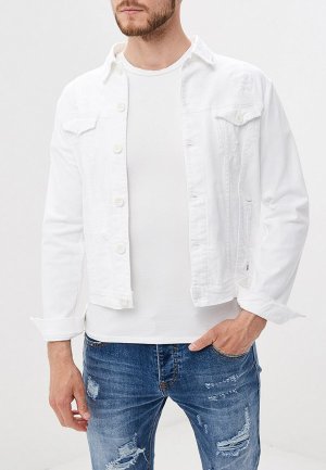 Куртка джинсовая Primo Emporio. Цвет: белый