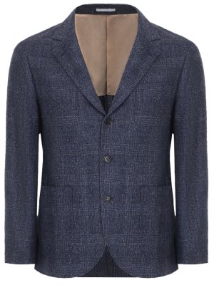 Пиджак шерстяной BRUNELLO CUCINELLI. Цвет: синий