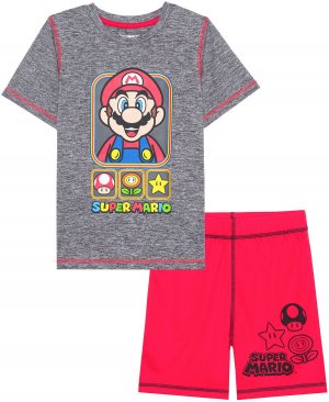Комплект из футболки и шорт для активного отдыха Mario Bros.Toddler Boys Super с короткими рукавами Hybrid