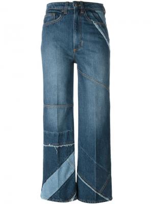 Укороченные джинсы с панельным дизайном Marc By Jacobs. Цвет: синий