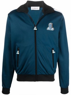 Спортивная куртка с логотипом LANVIN. Цвет: синий