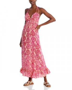 Платье макси Nanea с принтом ромашки , цвет Pink Tiare Hawaii