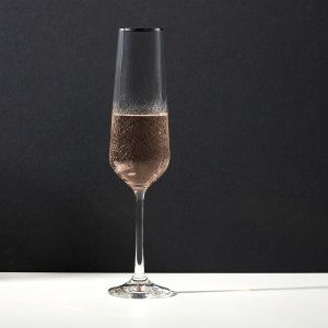 Бокал для шампанского с гравировкой Kasandra Silver CozyHome. Цвет: прозрачный