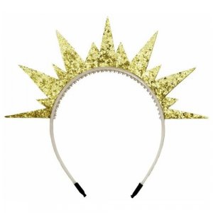 Карнавальный ободок новогодний акссесуар на голову золотая корона 23*21см Magic Time. Цвет: золотистый