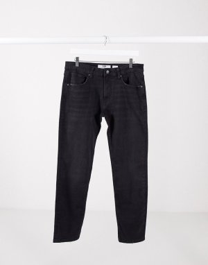 Черные джинсы скинни -Черный цвет Bershka