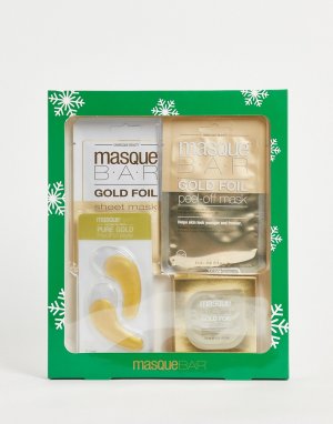 Подарочный набор средств по уходу за кожей зеленого и золотистого цветов -Бесцветный MasqueBAR