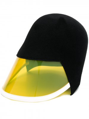 Фетровая шапка с прозрачным козырьком Gucci. Цвет: черный