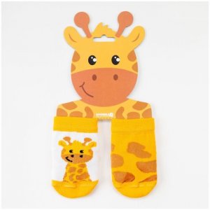 Набор носков Жираф, 2 пары, 8-10 6904998 Крошка Я. Цвет: белый/оранжевый