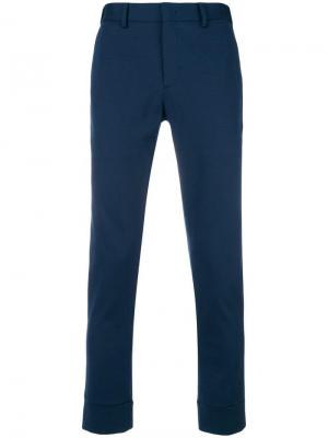 Классические брюки с логотипом Fendi. Цвет: синий