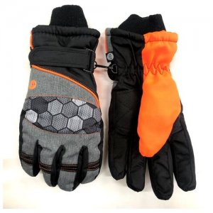 Перчатки YO! RN-144-16. Цвет: оранжевый/черный/серый