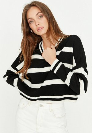Вязаный свитер GEWOONTJES , цвет black Trendyol