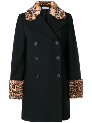 Двубортное пальто Vivetta. Цвет: черный
