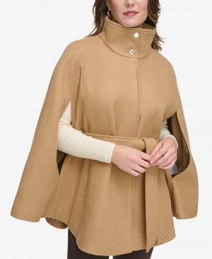 Женское двубортное пальто-кейп , тан/бежевый Calvin Klein