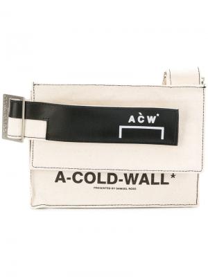 Парусиновая поясная сумка A-Cold-Wall*. Цвет: бежевый