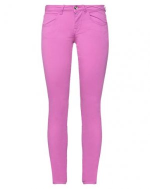 Джинсовые брюки FORNARINA. Цвет: розовато-лиловый