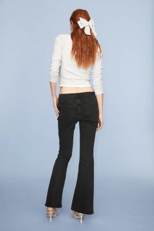 Расклешенные низкие джинсы , черный H&M