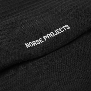 Носки с логотипом Bjarki N — 2 шт., черный Norse Projects