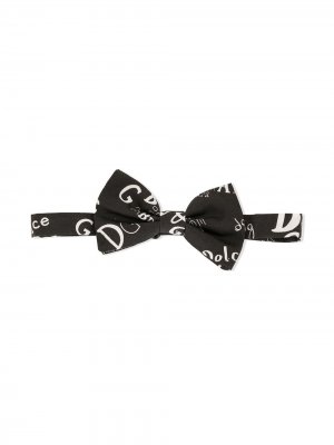 Галстук-бабочка с логотипом Dolce & Gabbana Kids. Цвет: черный