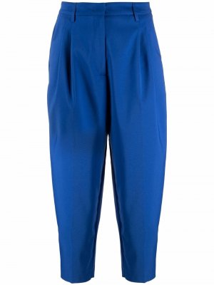 Укороченные брюки с завышенной талией Blanca Vita. Цвет: синий