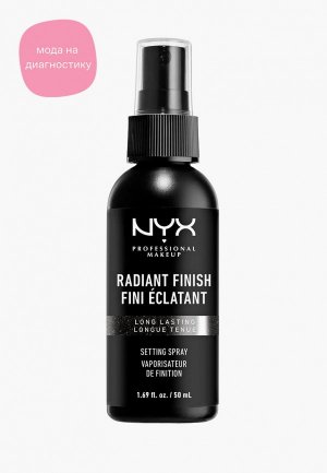 Фиксатор для макияжа Nyx Professional Makeup Make-Up Setting Spray, придающий сияние, оттенок 03, Radiant, 50 мл. Цвет: прозрачный