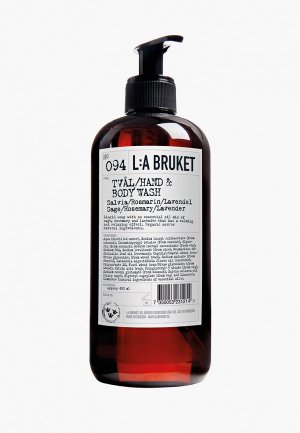 Жидкое мыло La Bruket для тела и рук 094 SALVIA/ROSMARIN/LAVENDE Tval/Hand & Body Wash 450 ml. Цвет: прозрачный