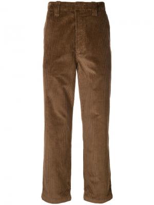 Вельветовые брюки прямого кроя Acne Studios. Цвет: коричневый