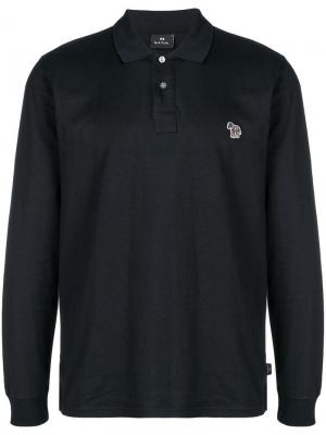 Рубашка-поло с вышитым логотипом PS Paul Smith. Цвет: синий
