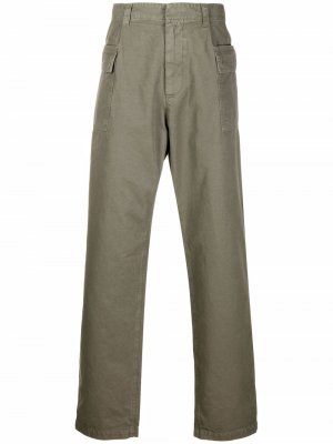 Прямые брюки чинос Aspesi. Цвет: зеленый